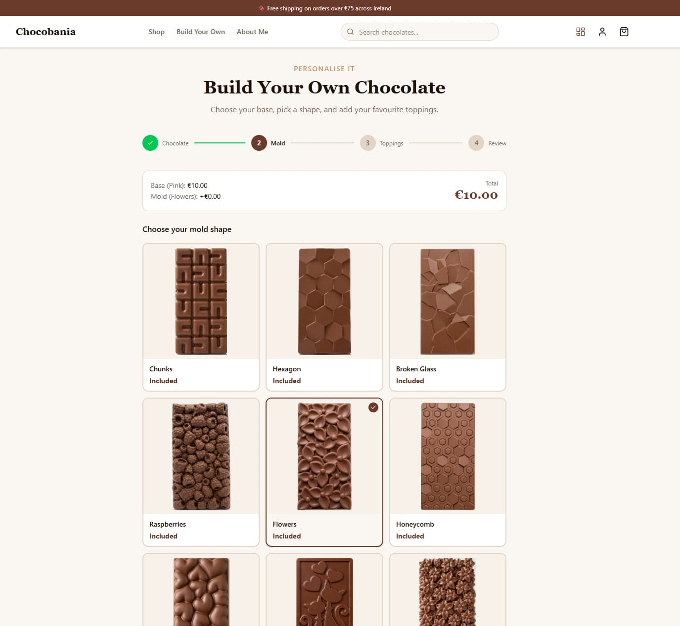 Sklep Chocobania i konfigurator czekolady 2